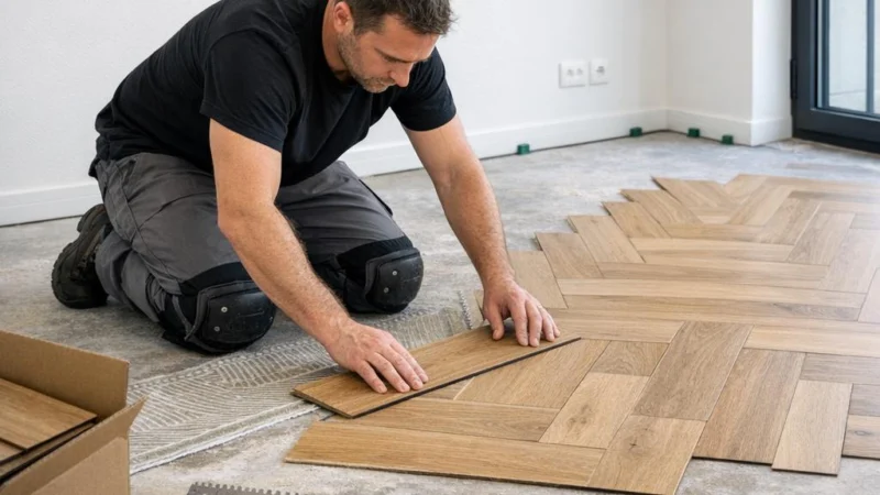 Visgraat PVC leggen stappenplan